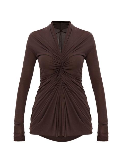 Rick Owens draped V-neck top