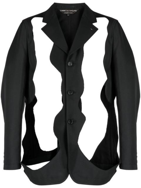 Comme des Garçons Homme Plus notched-lapels cut-out detailing blazer