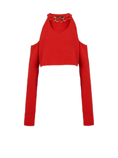 Balmain Cropped knit sweater