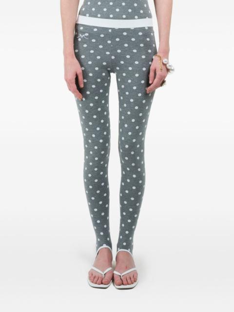 ROWEN ROSE polka-dot leggings
