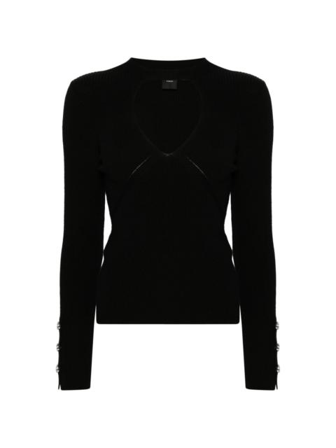 PINKO ribbed-knit top