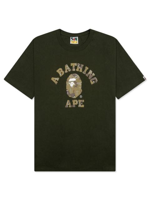 BITMAP COLLEGE TEE - OLIVE DRAB