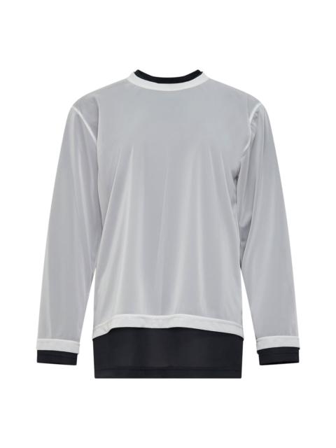 Comme Des Garçons Thin Polyester Layered Long Sleeve Tee