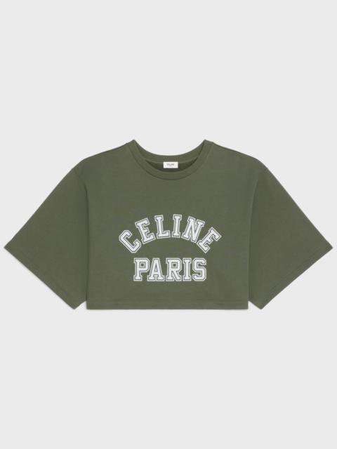 Cropped Celine T-shirt in Cotton fleece