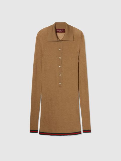 GUCCI Extra fine rib cashmere knit top