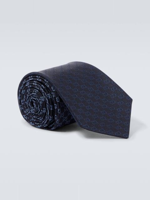 GUCCI GG silk jacquard tie