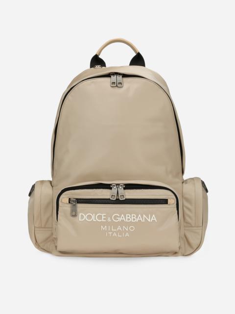 Dolce & Gabbana Nylon backpack with rubberized logo