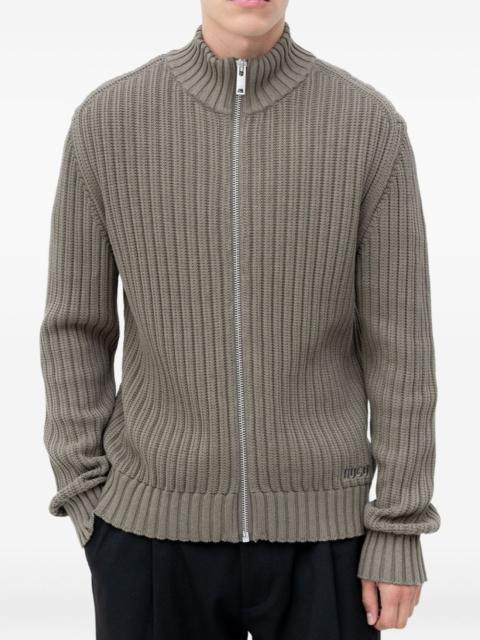 HUGO ribbed zip cardigan