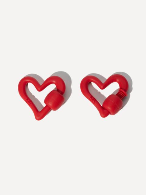 MARLA AARON Rubber Freeform Heartlock in Red Balloon