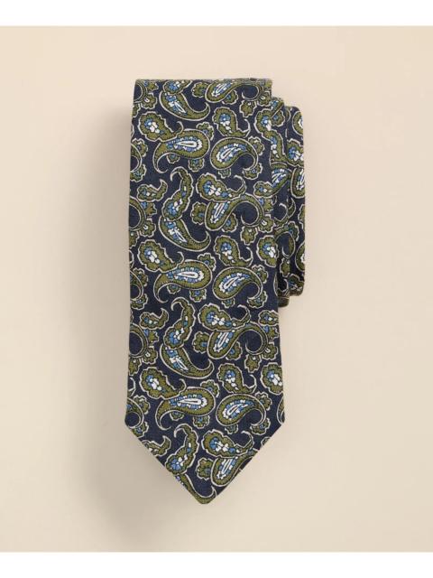 Brooks Brothers Linen Paisley Tie