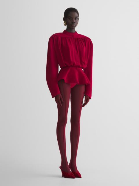 MUGLER re/edit hiver russe red blouse