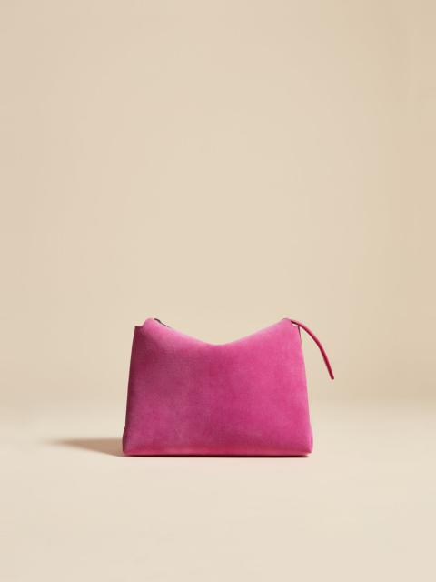 KHAITE The Lina Pochette in Orchid Suede