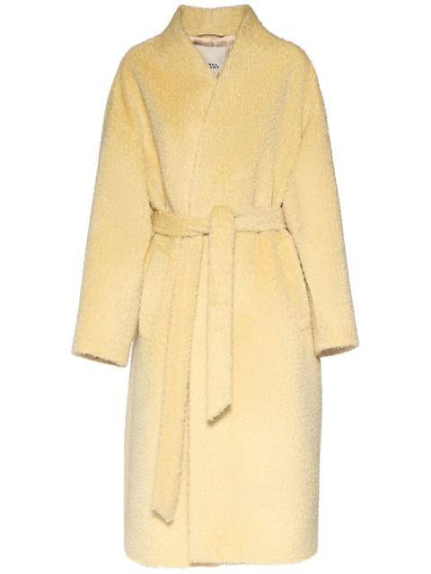 Caliste self-tie alpaca blend long coat