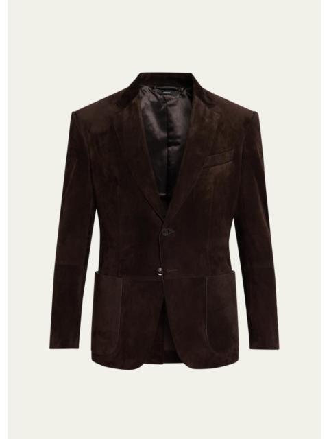 TOM FORD Men's Suede Single-Breasted Blazer
