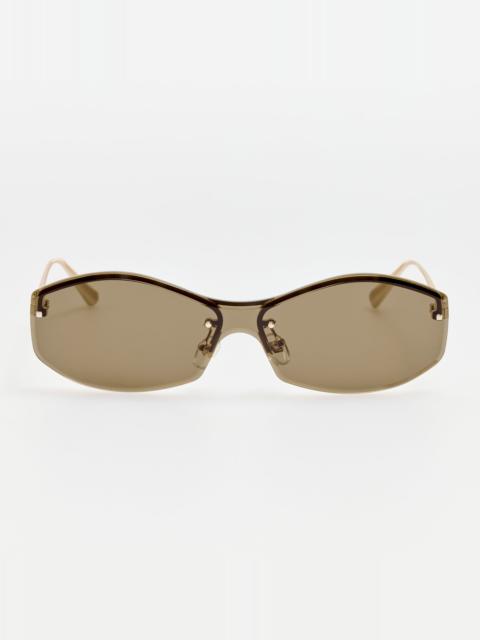 LINDA FARROW Miami Sunglasses in Gold