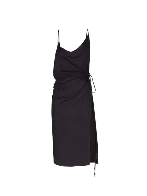 THE ATTICO BLACK MIDI DRESS