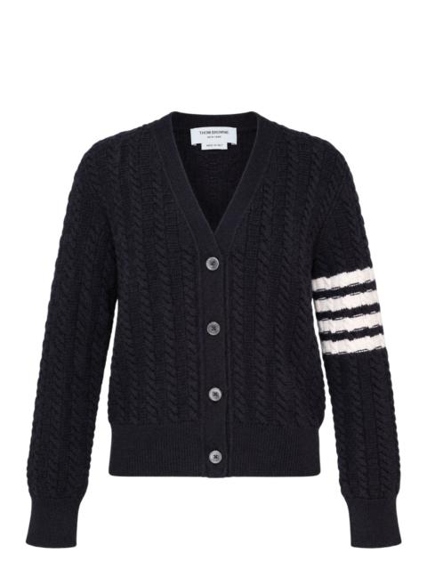 Thom Browne Cable Knit 4-Bar Cardigan