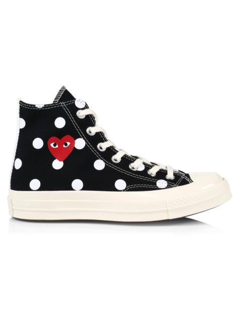 Comme des Garçons PLAY CdG PLAY x Converse Men's Chuck Taylor All Star Polka Dot High-Top Sneakers - Black
