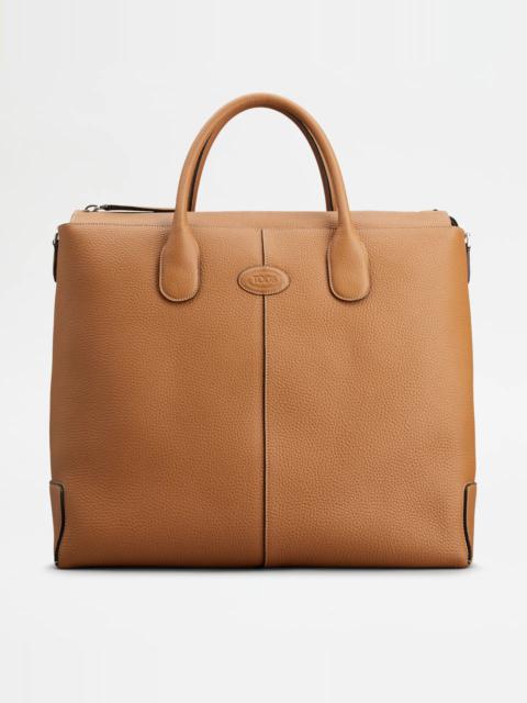 Tod's TOD'S DI BAG TRAVEL BAG IN LEATHER - BROWN