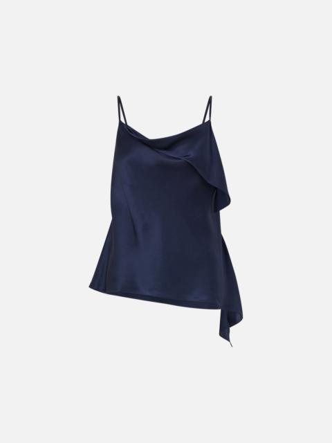 CAMILLA ASYMMETRIC DRAPED TOP SILK ESSENTIALS