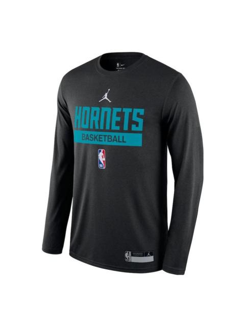 Air Jordan x NBA Charlotte Hornets 22-23 Practice Performance Long Sleeve T-Shirt 'Black' DR6508-010