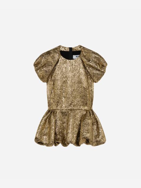 MSGM Brocade blouse with ruffle