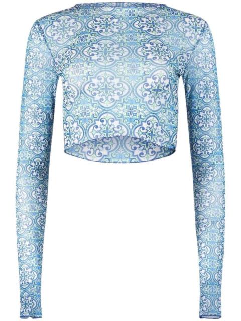 RTA Tomas tile-print top