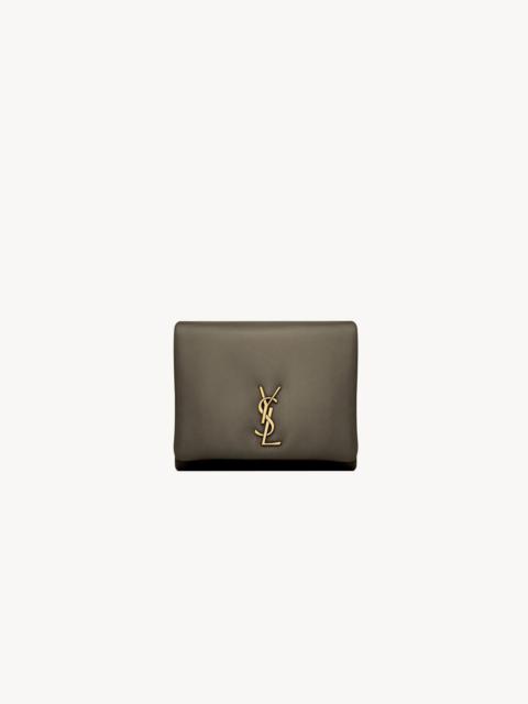 SAINT LAURENT CALYPSO COMPACT WALLET IN LAMBSKIN