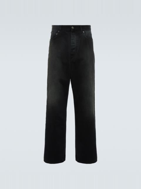 BALENCIAGA Size Sticker wide-leg jeans
