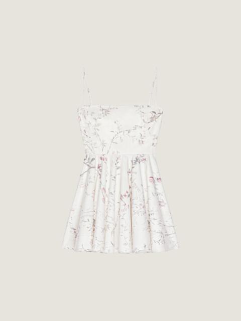 Givenchy SLICED MINI DRESS IN POPLIN WITH FLORAL PRINT