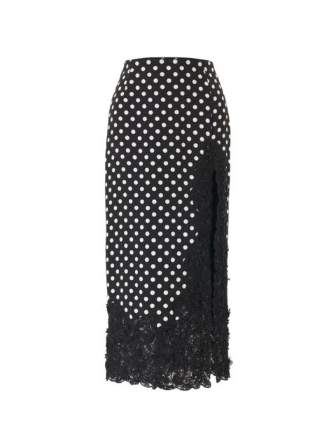 CAROLINA HERRERA polka dot midi skirt