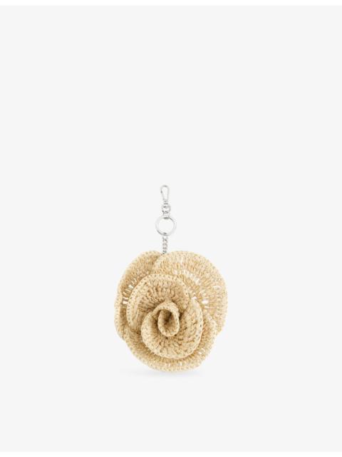 The Kooples Flower Raffia Bag Charm