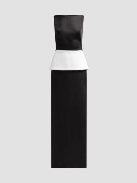 SIMKHAI Women's Sirel Sleeveless Peplum Column Gown - Black Frost Multi