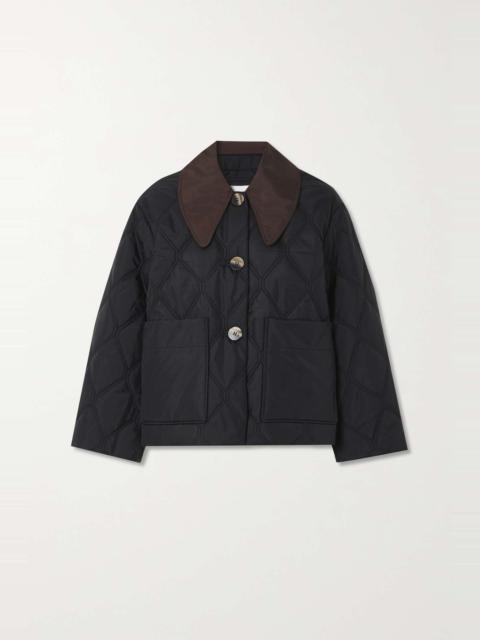 Two-tone quilted ripstop jacket