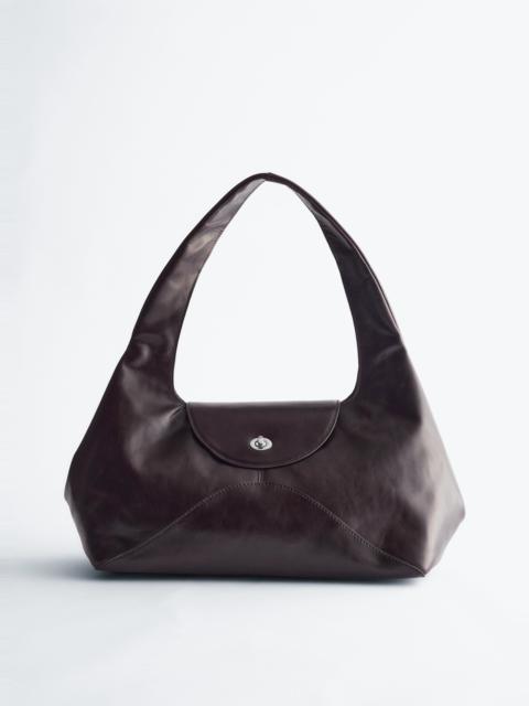 & Other Stories Curved Leather Shoulder Bag