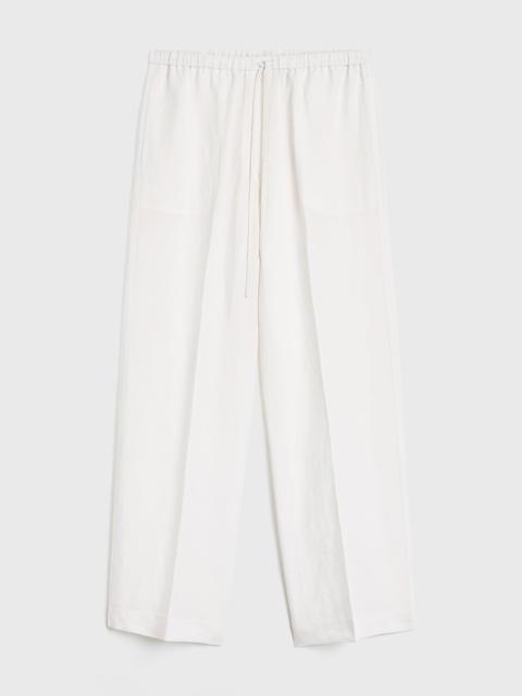 Fluid drawstring trousers off-white