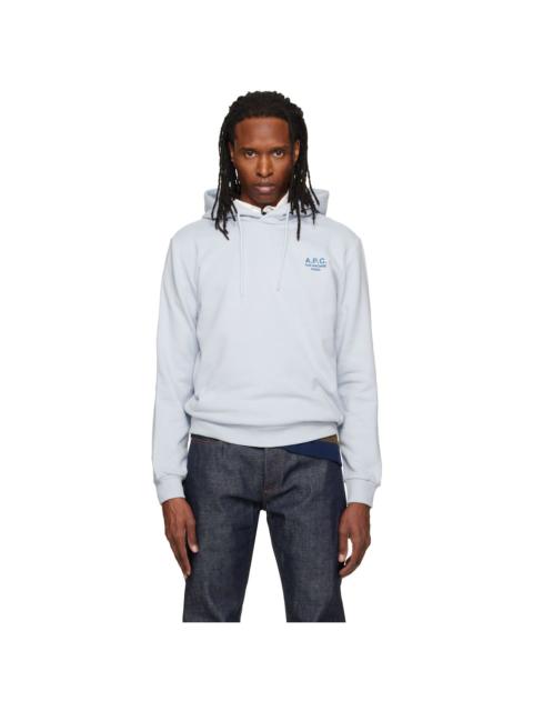 A.P.C. Blue Standard 'Rue Madame' Hoodie