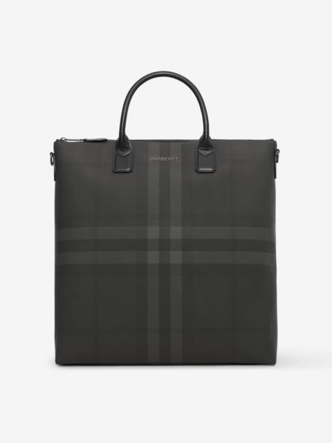 Burberry Charcoal Check and Leather Tote