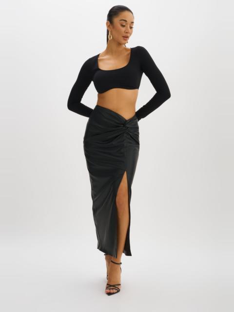 LAMARQUE EILEEN | Faux Leather Maxi Skirt