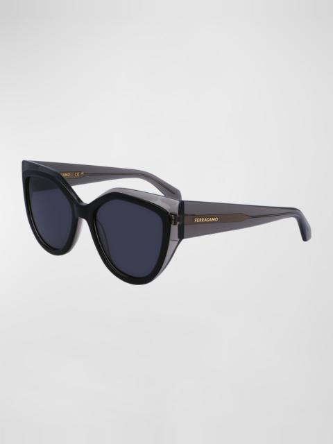 FERRAGAMO Classic Logo Acetate Cat-Eye Sunglasses
