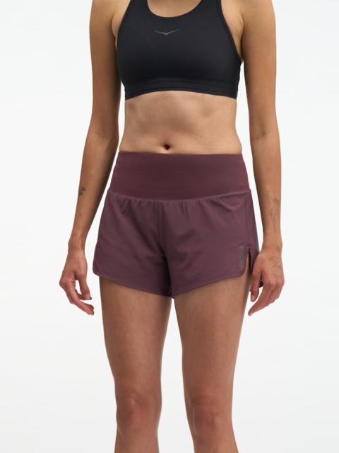 HOKA Women's Glide Short MR 3.5" Brief in Deep Mauve