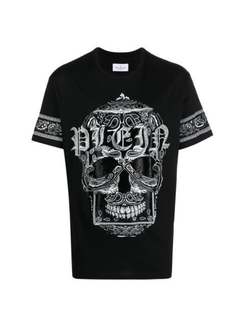 PHILIPP PLEIN SS Paisley Strass 티셔츠