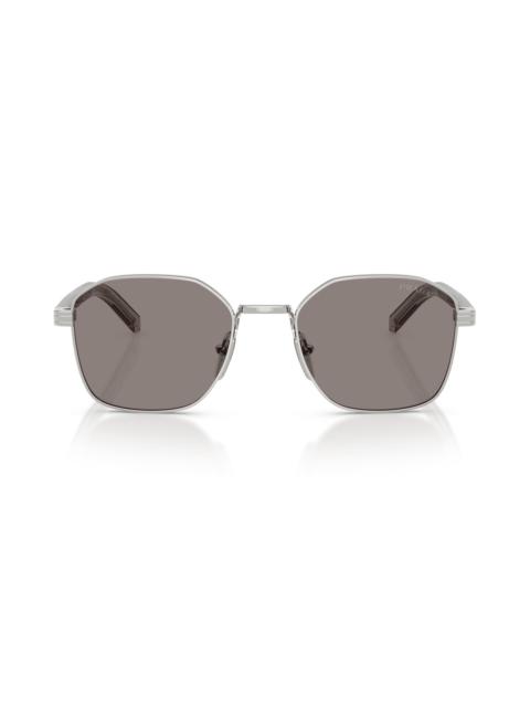 Prada Prada 51mm Square Sunglasses in Silver/dark Grey
