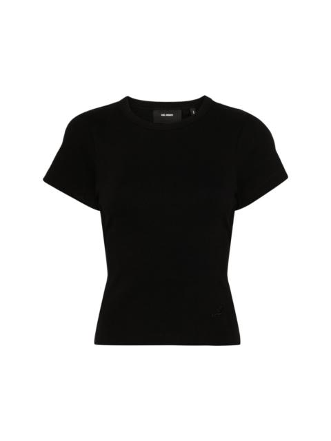 cut-out ribbed T-shirt