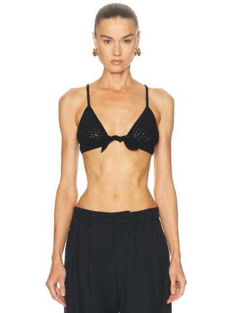 Ralph Lauren Shiny Silk Twist Bra Top