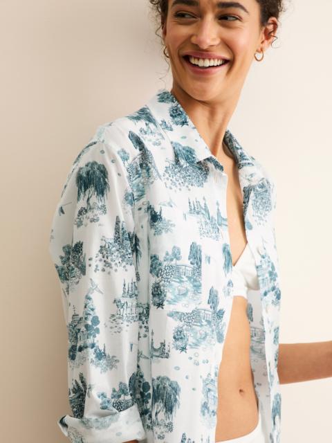 Derek Rose Women's Nightshirt London Toile White