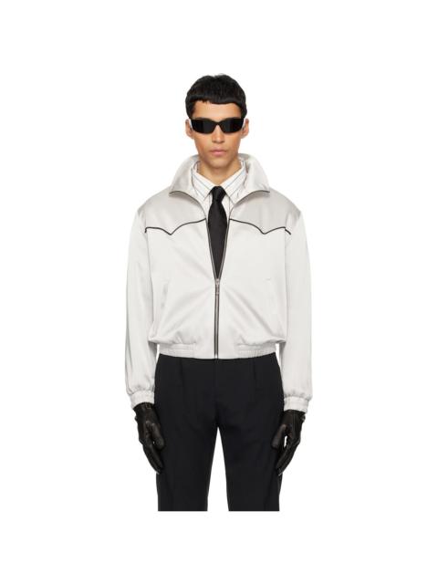 ERNEST W. BAKER Gray Western Track Jacket