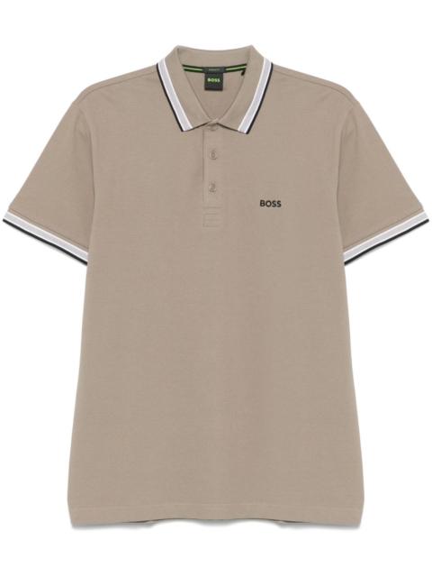 BOSS logo-embroidered polo shirt