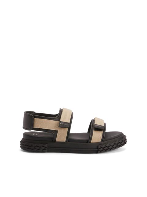 Giuseppe Zanotti GZ Saiph logo-strap sandals - Black