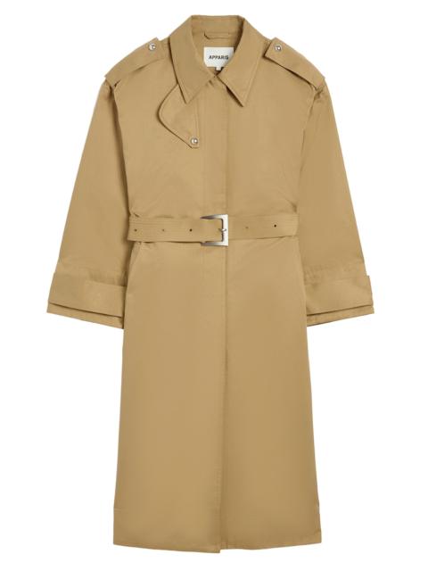 APPARIS Women's Joan Cotton-Blend Trench Coat - Olive